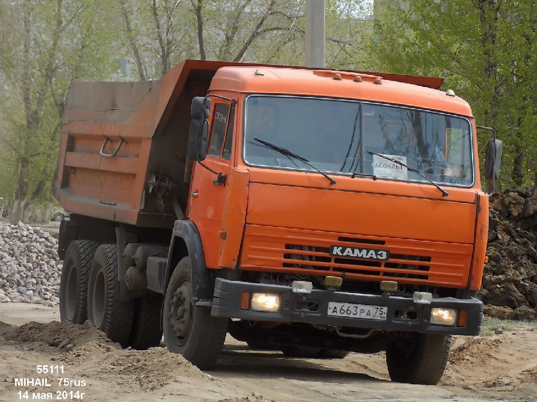 Забайкальский край, № А 663 РА 75 — КамАЗ-55111-02 [55111C]