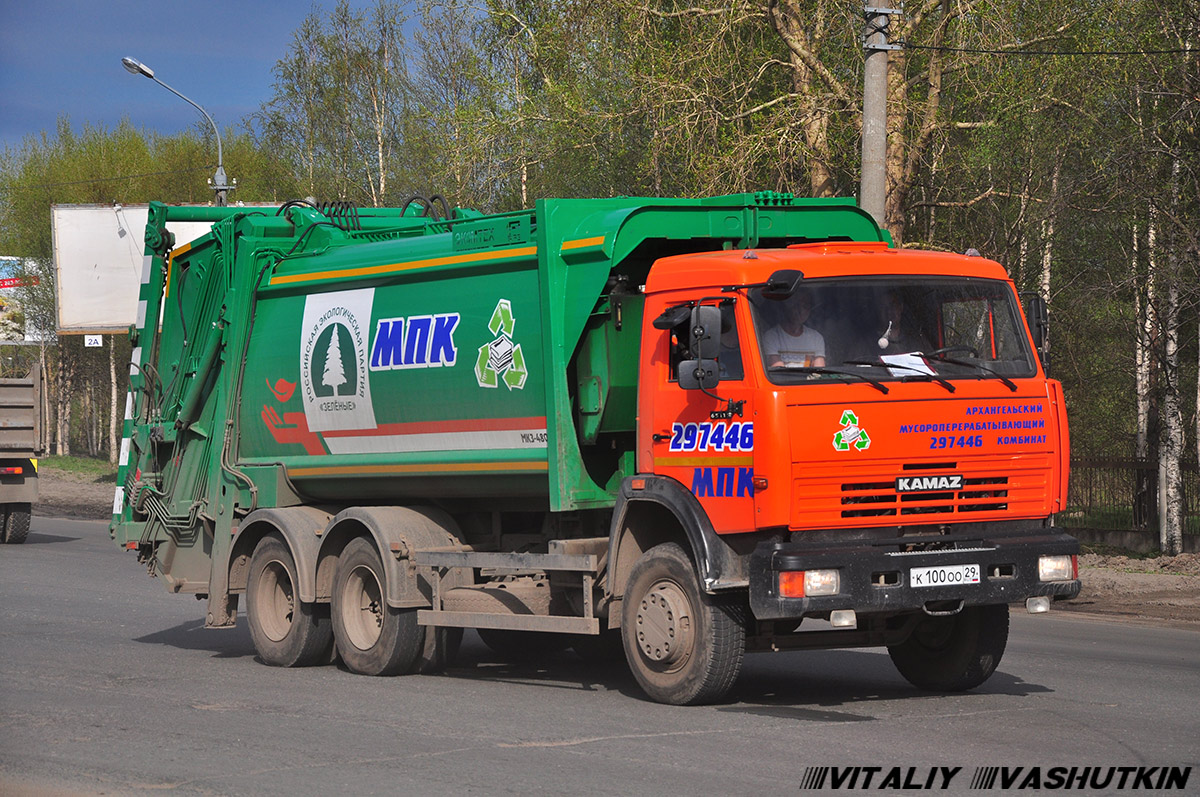 Архангельская область, № К 100 ОО 29 — КамАЗ-65115-D3