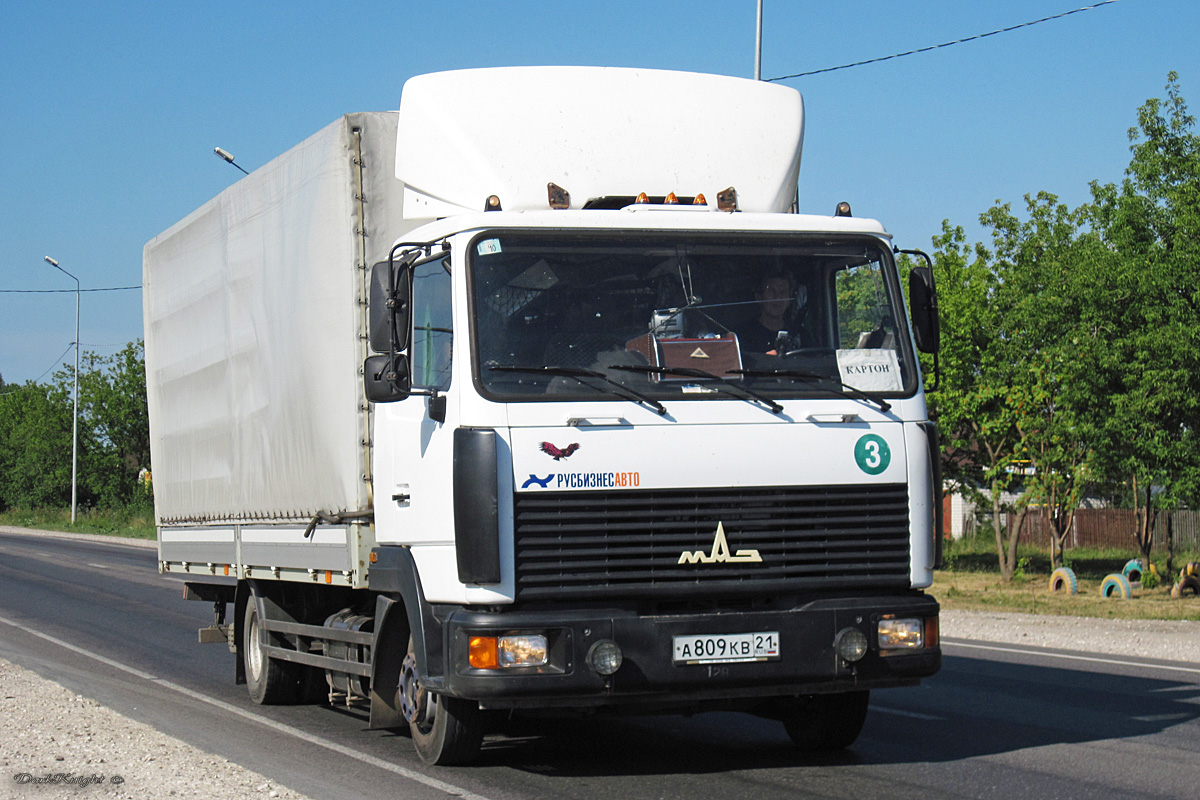 Чувашия, № А 809 КВ 21 — МАЗ-437130 "Зубрёнок"