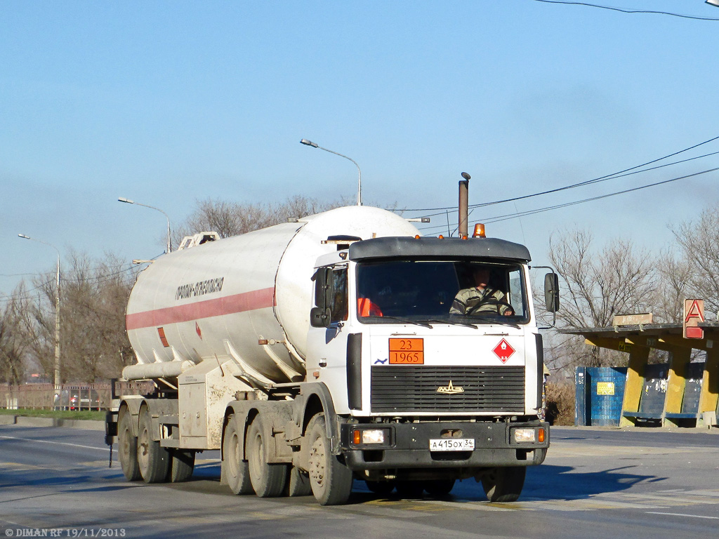 Волгоградская область, № А 415 ОХ 34 — МАЗ-6422A8