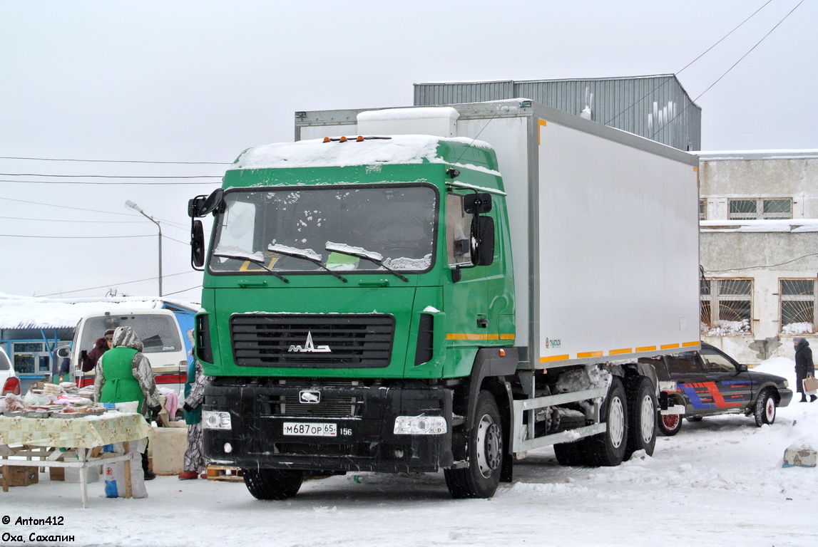 Сахалинская область, № М 687 ОР 65 — МАЗ-6312B9