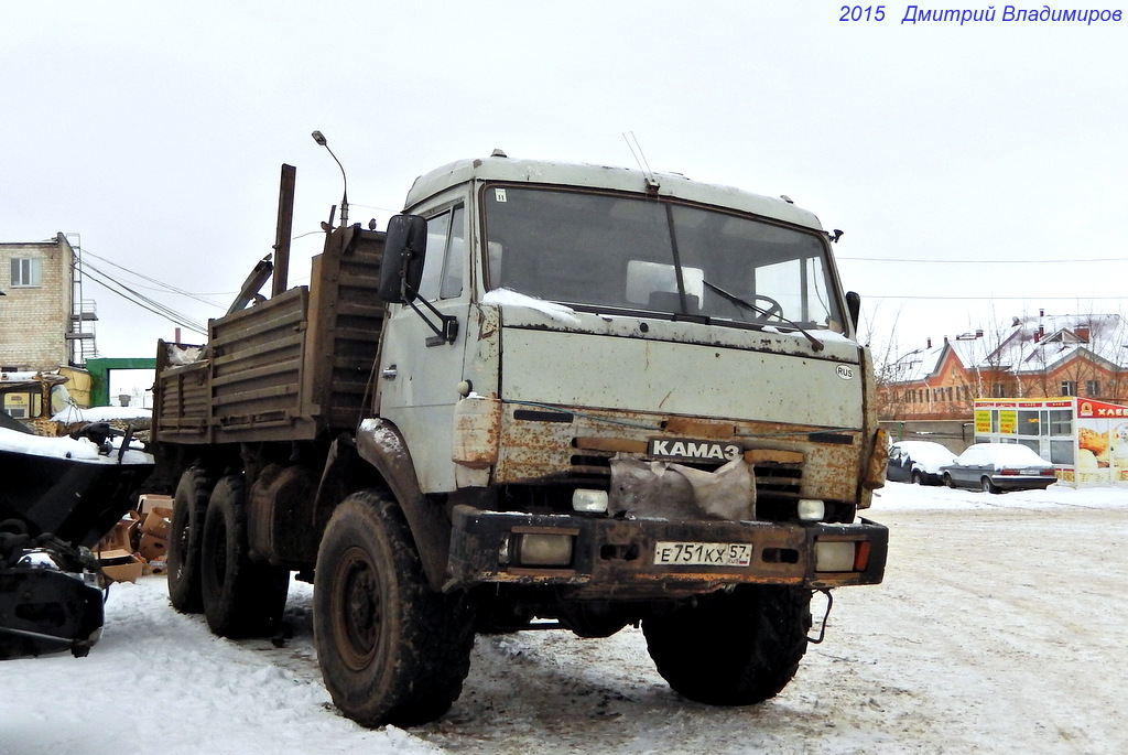 Орловская область, № Е 751 КХ 57 — КамАЗ (общая модель)