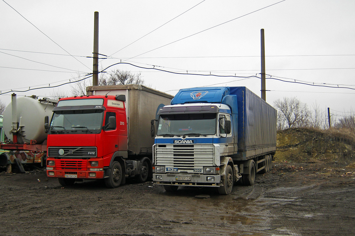 Луганская область, № ВВ 9261 СА — Volvo ('1993) FH-Series; Луганская область, № ВВ 1091 СА — Scania (II) R113M