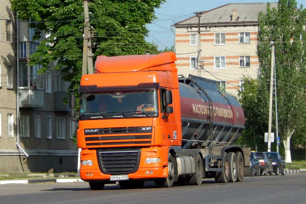 Краснодарский край, № А 916 ЕУ 123 — DAF XF105 FT