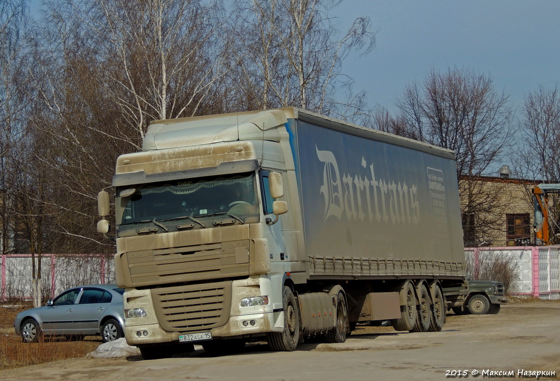 Северо-Казахстанская область, № 832 ASA 15 — DAF XF105 FT