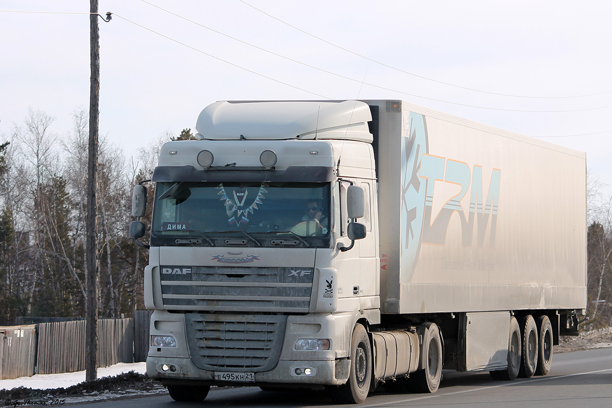 Чувашия, № Е 495 КН 21 — DAF XF105 FT