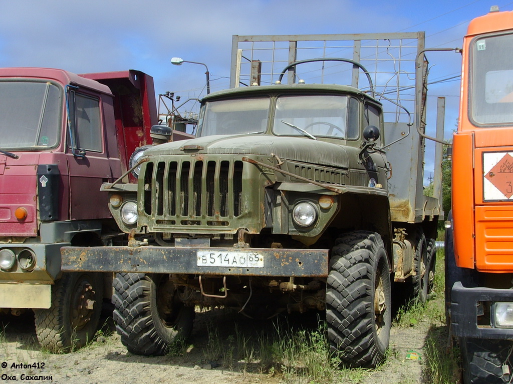 Сахалинская область, № В 514 АО 65 — Урал-4320-31