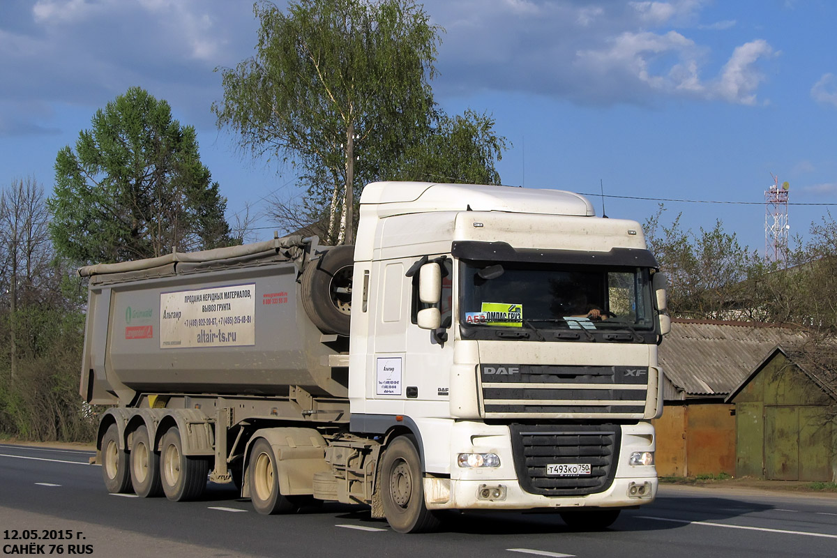 Московская область, № Т 493 КО 750 — DAF XF105 FT