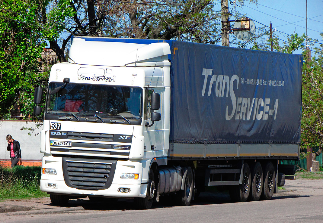 Львовская область, № 537 — DAF XF105 FT