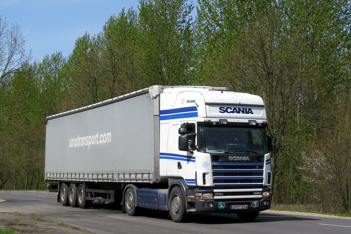 Литва, № DRD 374 — Scania ('1996) R124L