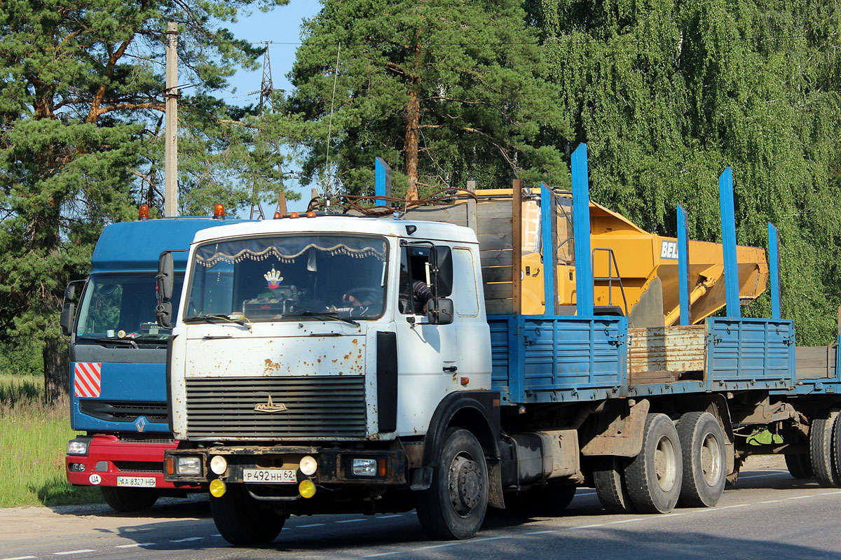 Рязанская область, № Р 492 НН 62 — МАЗ-6303 (общая модель)