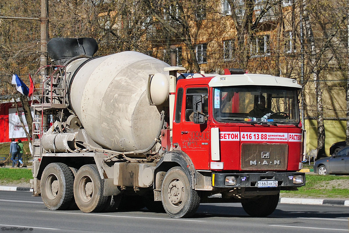 Нижегородская область, № Т 663 НК 52 — MAN F8 (общая модель)