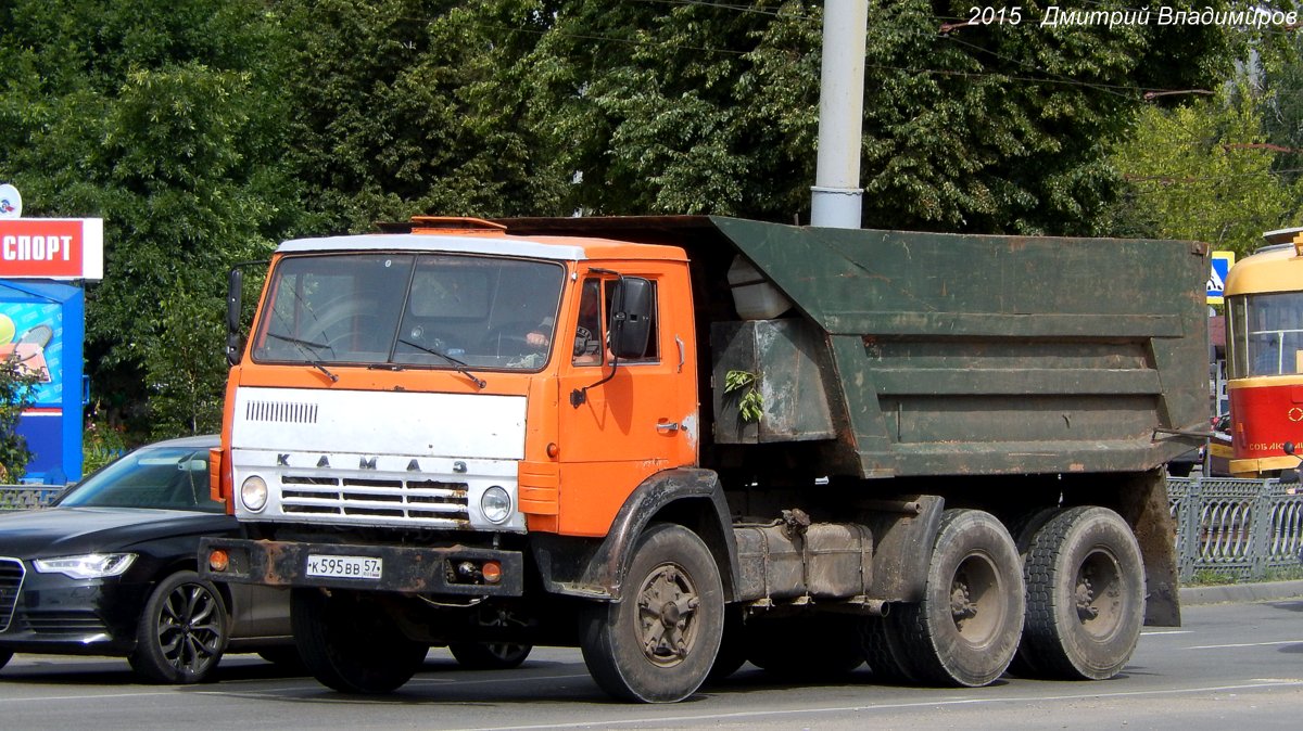 Орловская область, № К 595 ВВ 57 — КамАЗ-55111 (общая модель)
