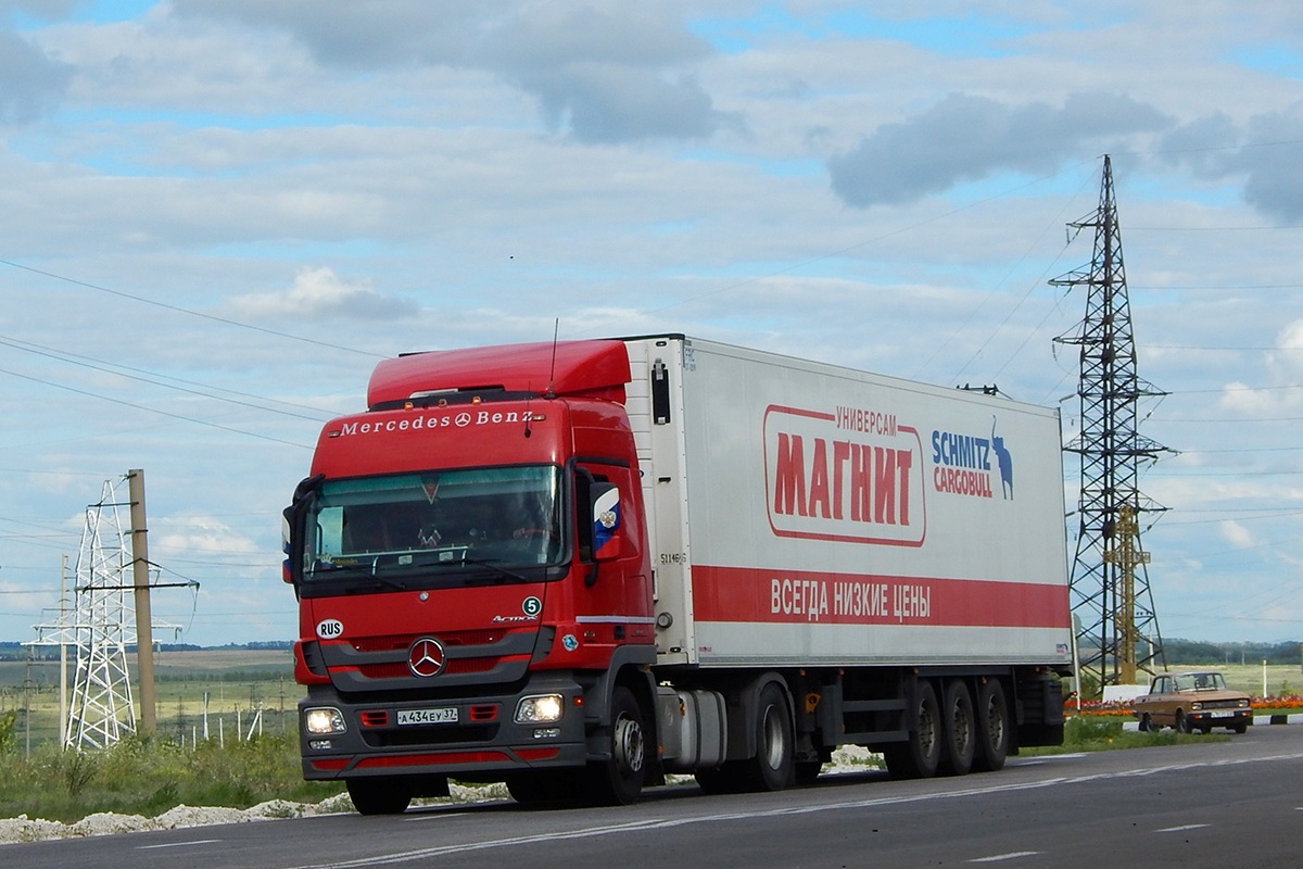 Орловская область, № А 434 ЕУ 37 — Mercedes-Benz Actros ('2009) 1841