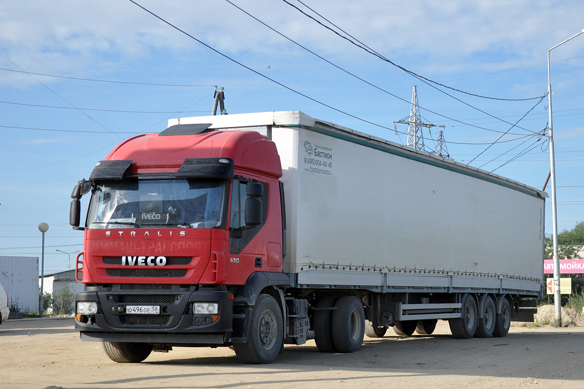 Пензенская область, № О 496 ОЕ 58 — IVECO Stralis ('2007) 430