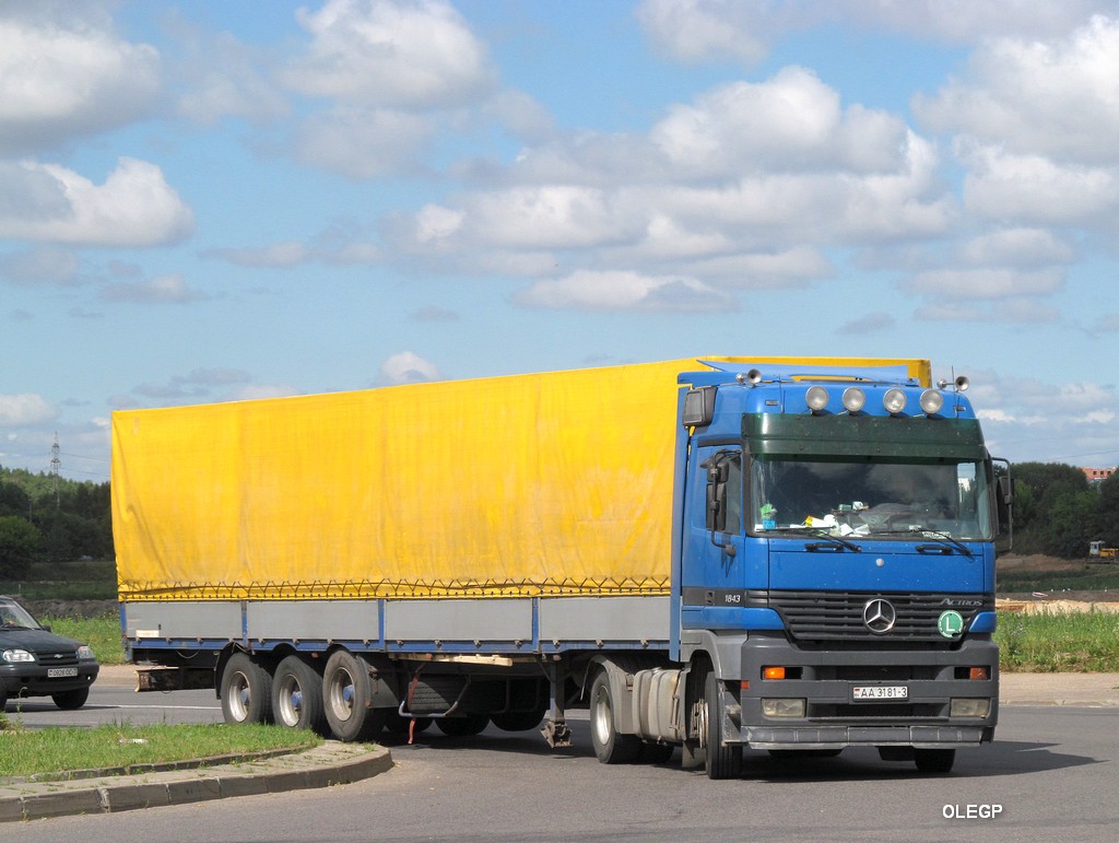 Гомельская область, № АА 3181-3 — Mercedes-Benz Actros ('1997) 1843