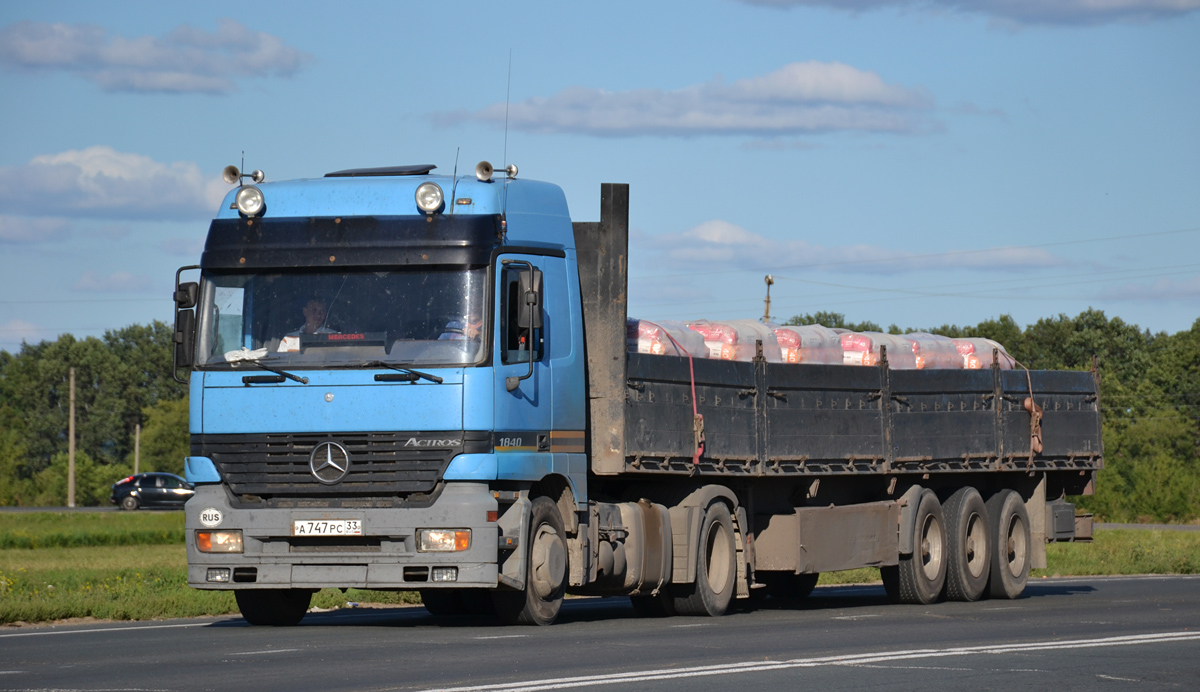 Владимирская область, № А 747 РС 33 — Mercedes-Benz Actros ('1997) 1840