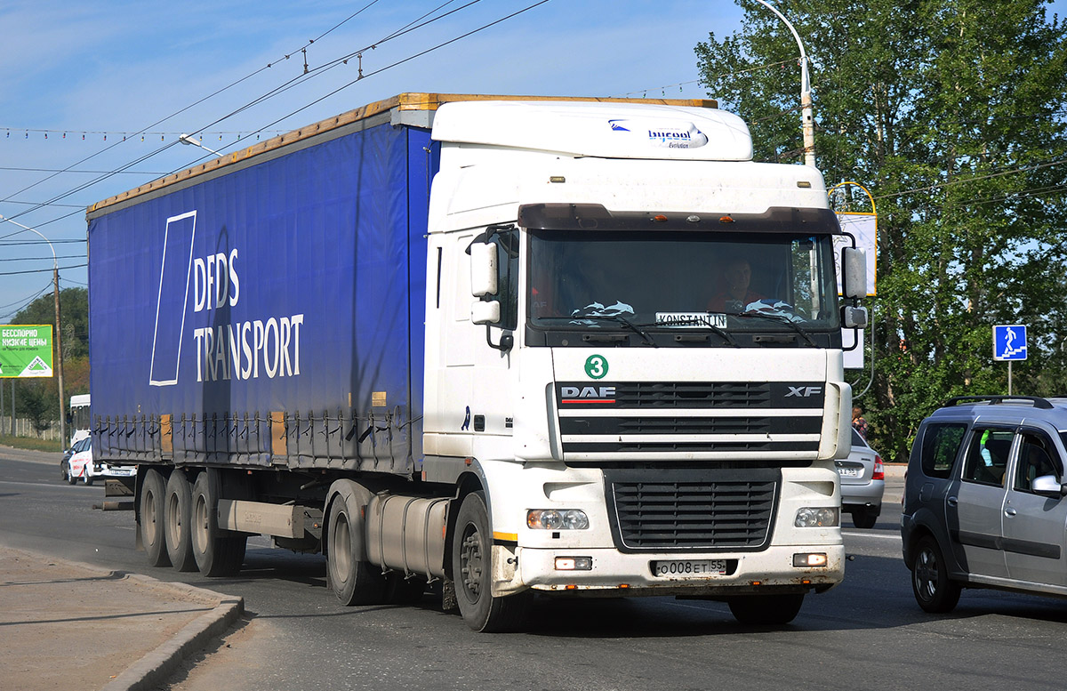 Омская область, № О 008 ЕТ 55 — DAF XF95 FT