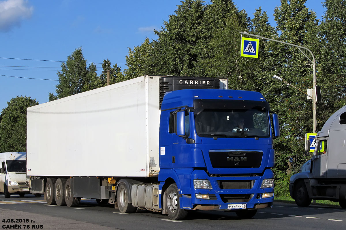 Ярославская область, № М 374 ХМ 76 — MAN TGX ('2007) 18.400