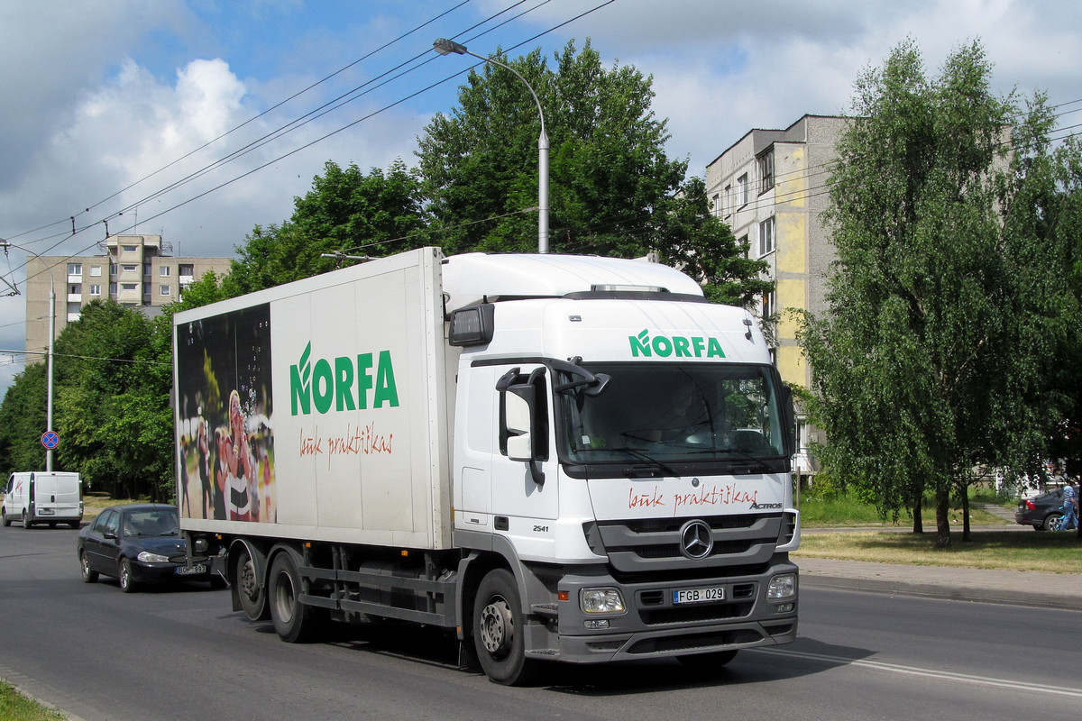 Литва, № FGB 029 — Mercedes-Benz Actros ('2009) 2541