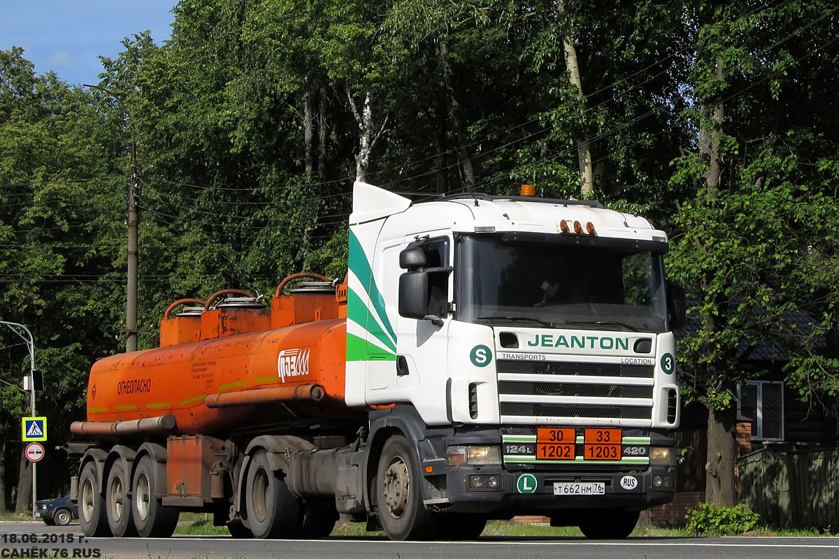 Ярославская область, № Т 662 НМ 76 — Scania ('1996) R124L