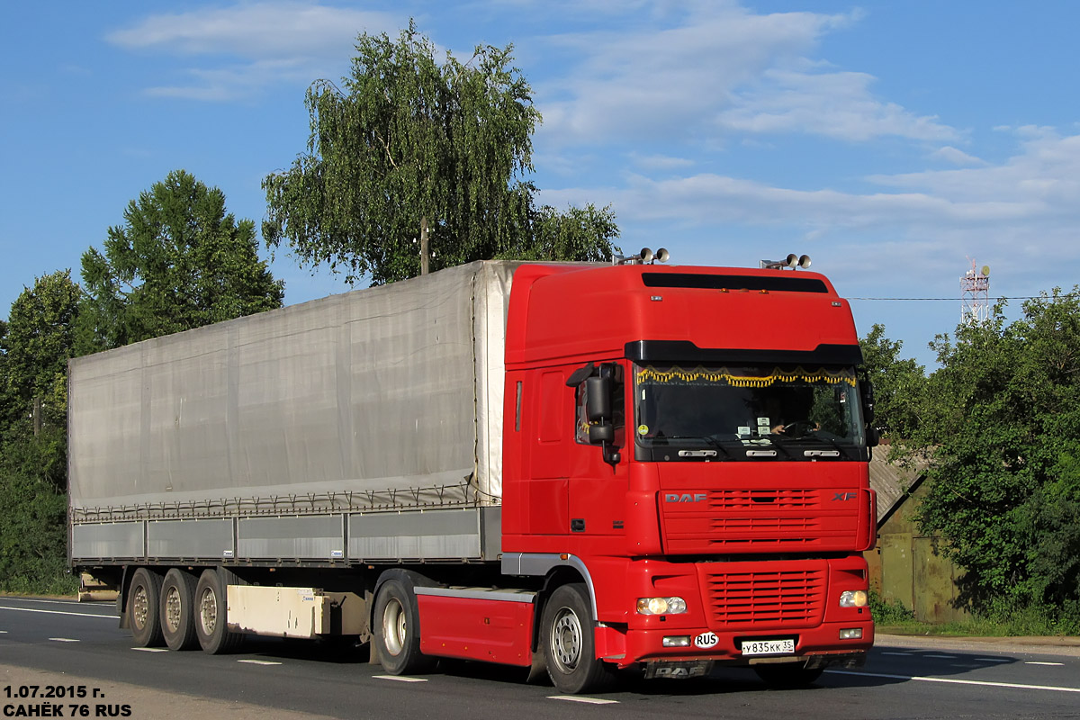 Вологодская область, № У 835 КК 35 — DAF XF95 FT