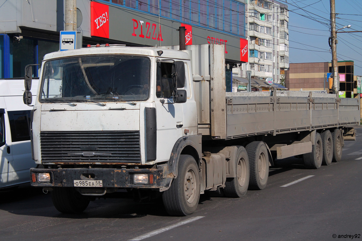 Пензенская область, № О 985 ЕА 58 — МАЗ-6422 (общая модель)