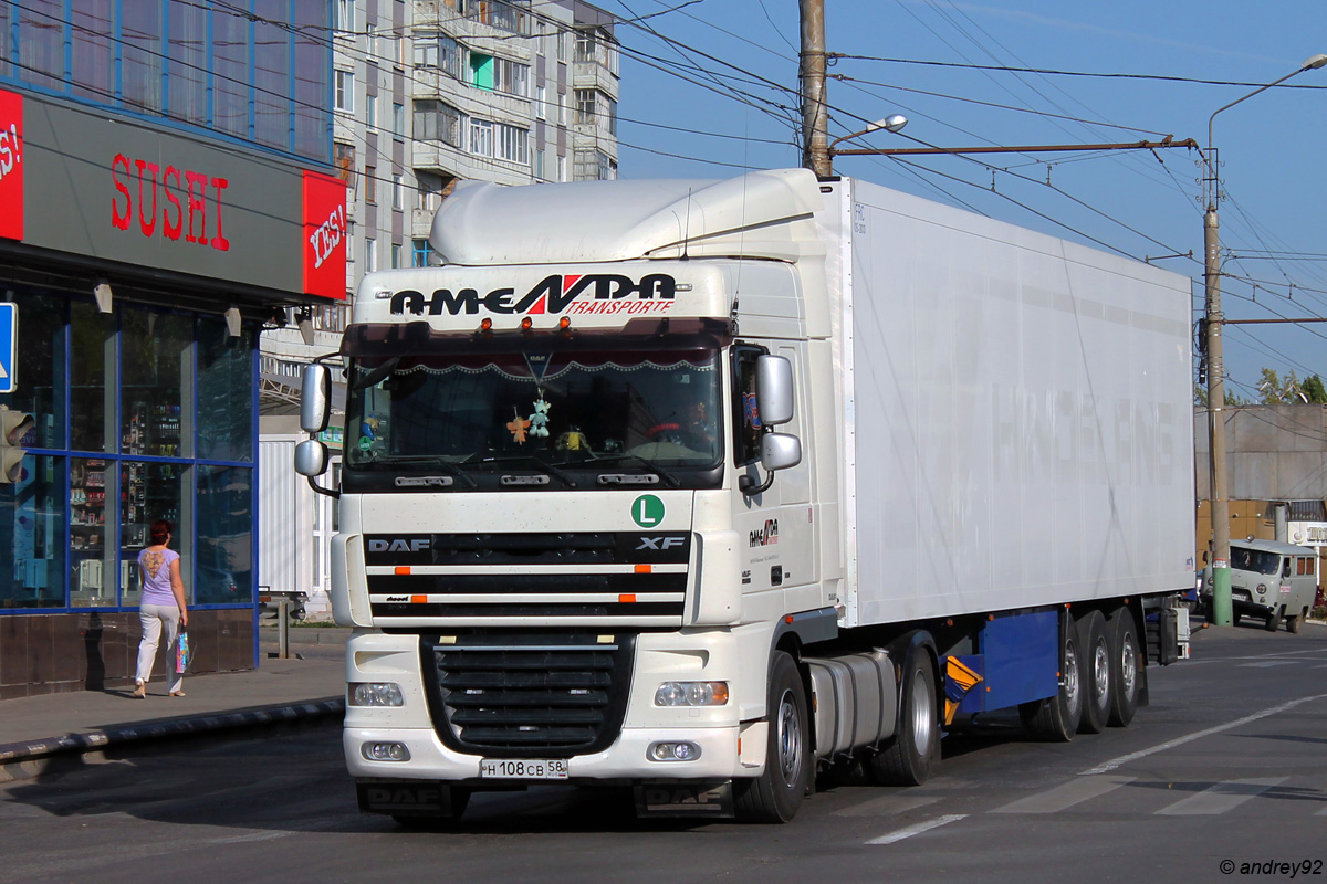 Пензенская область, № Н 108 СВ 58 — DAF XF105 FT