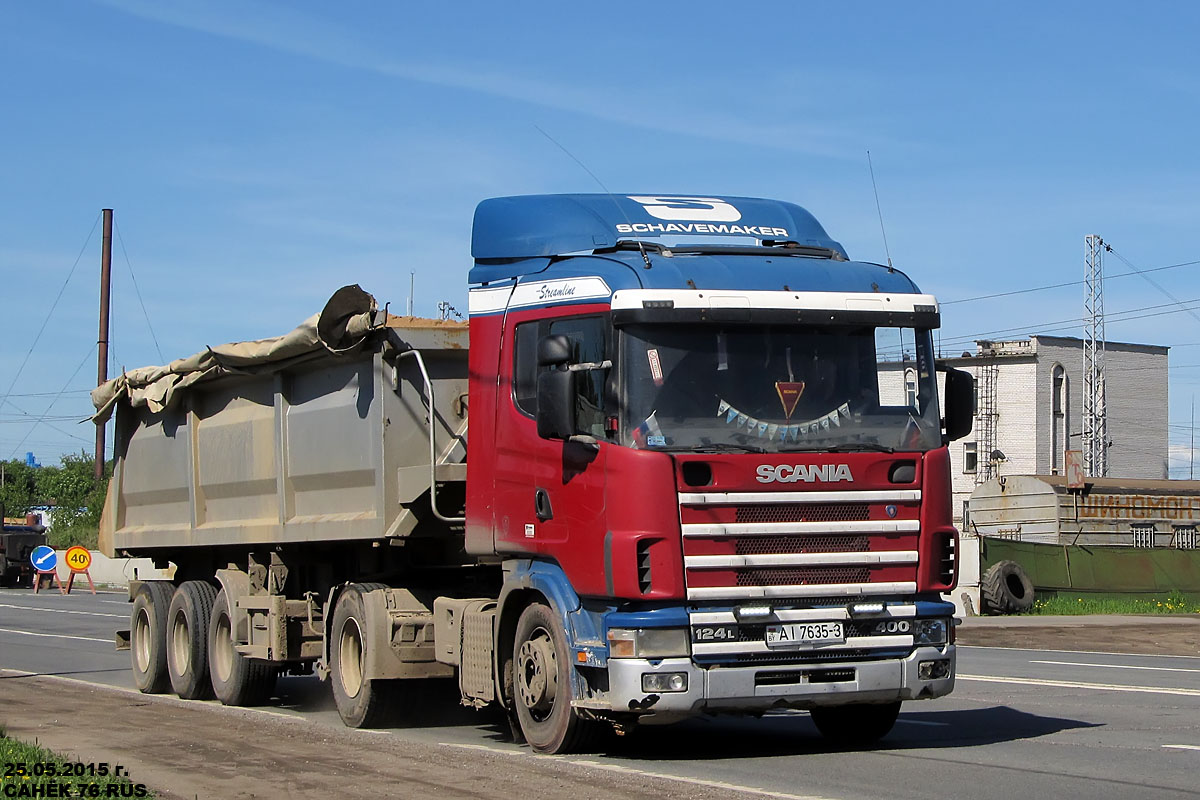 Гомельская область, № АІ 7635-3 — Scania ('1996) R124L