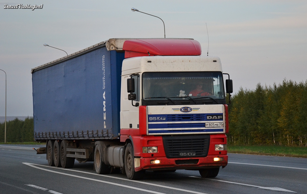 Владимирская область, № Р 805 МВ 33 — DAF 95XF FT