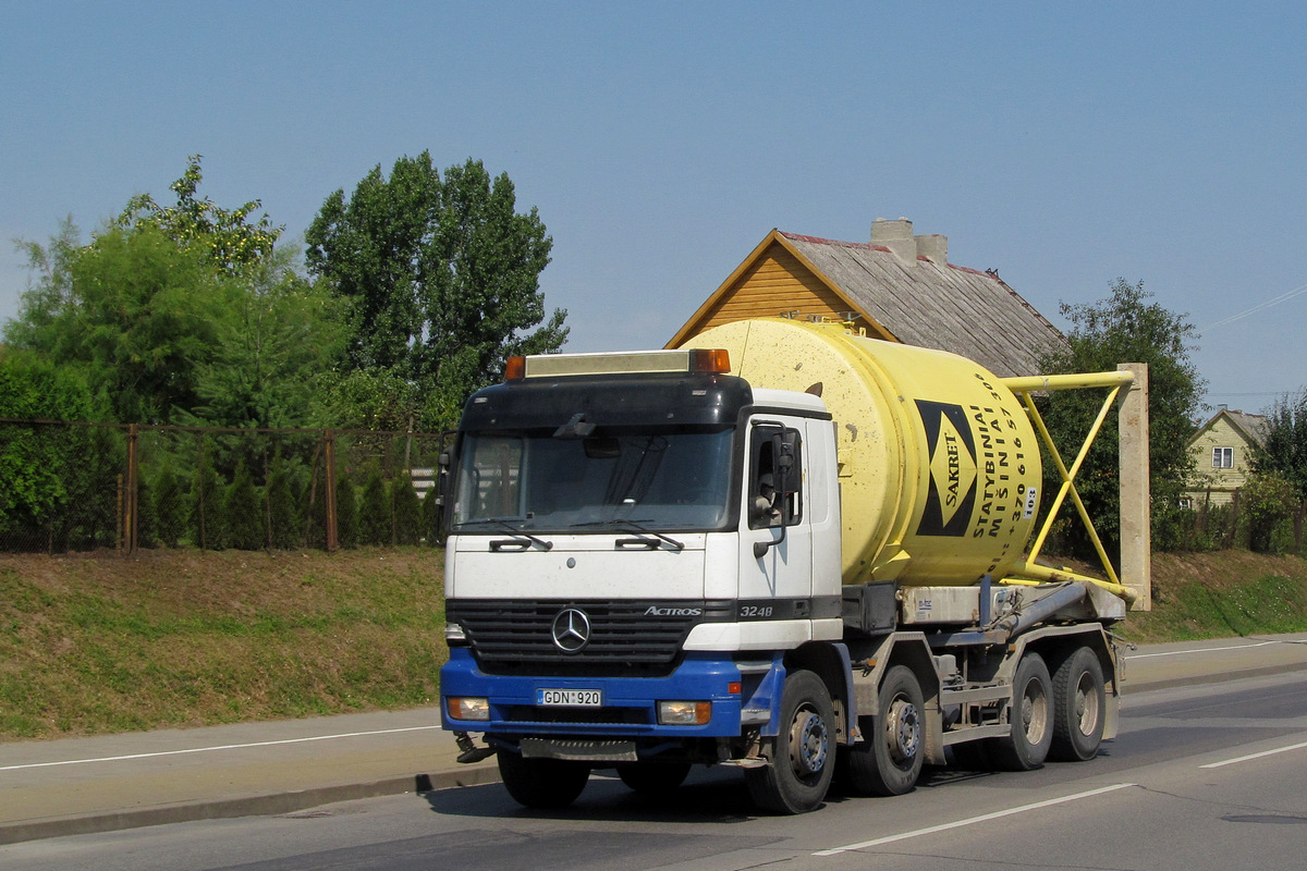 Литва, № GDN 920 — Mercedes-Benz Actros ('1997)