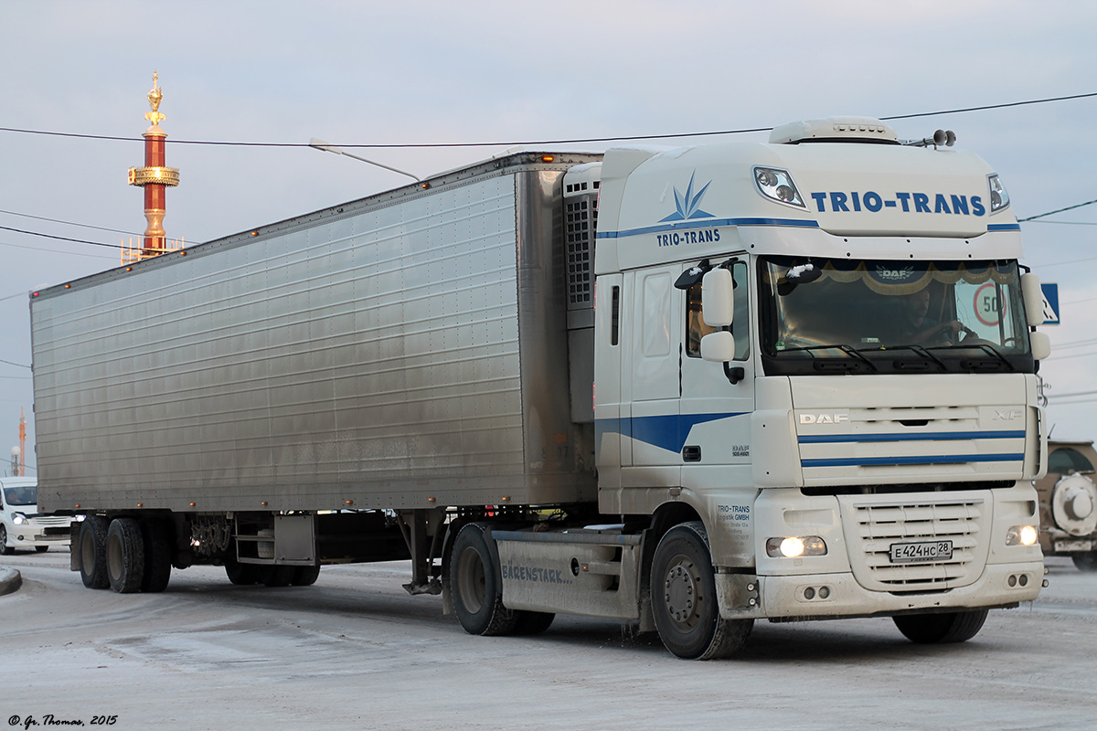 Амурская область, № Е 424 НС 28 — DAF XF105 FT