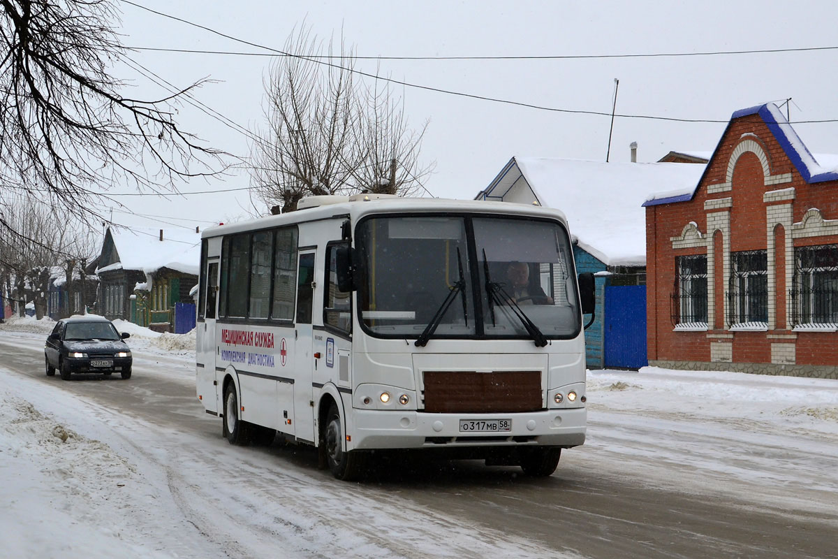 Пензенская область, № О 317 МВ 58 — ПАЗ (общая модель)