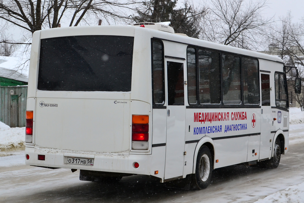 Пензенская область, № О 317 МВ 58 — ПАЗ (общая модель)