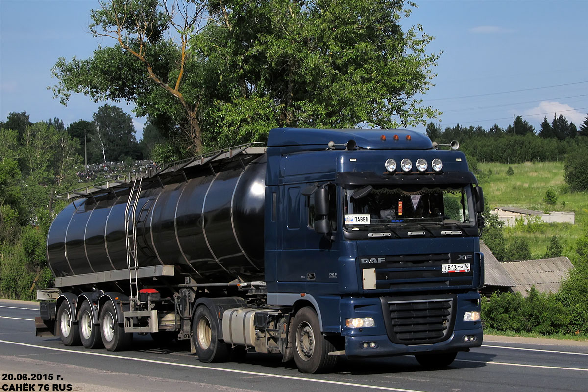 Ярославская область, № Т 813 ТМ 76 — DAF XF105 FT