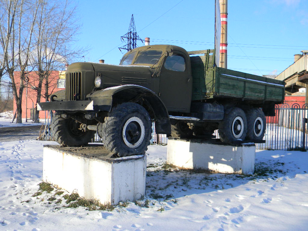 Омская область, № (55) Б/Н 0004 — ЗИЛ-157КД; Омская область — Автомобили на постаментах; Техника на постаментах, памятники (Омская область)