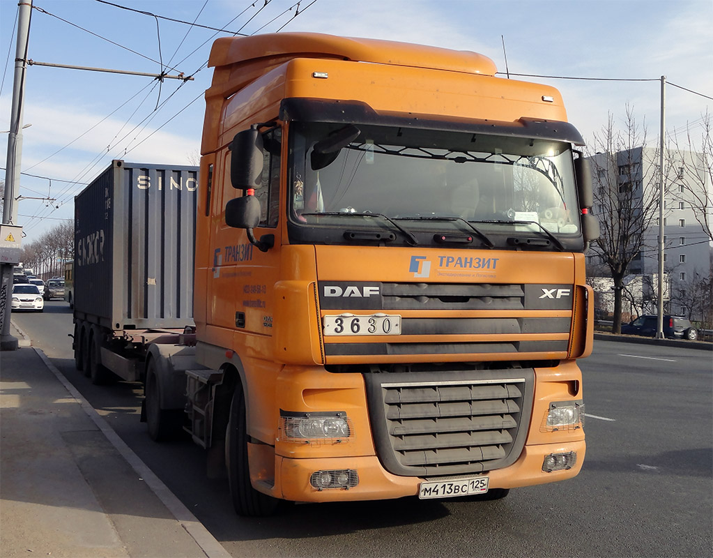 Приморский край, № М 413 ВС 125 — DAF XF105 FT