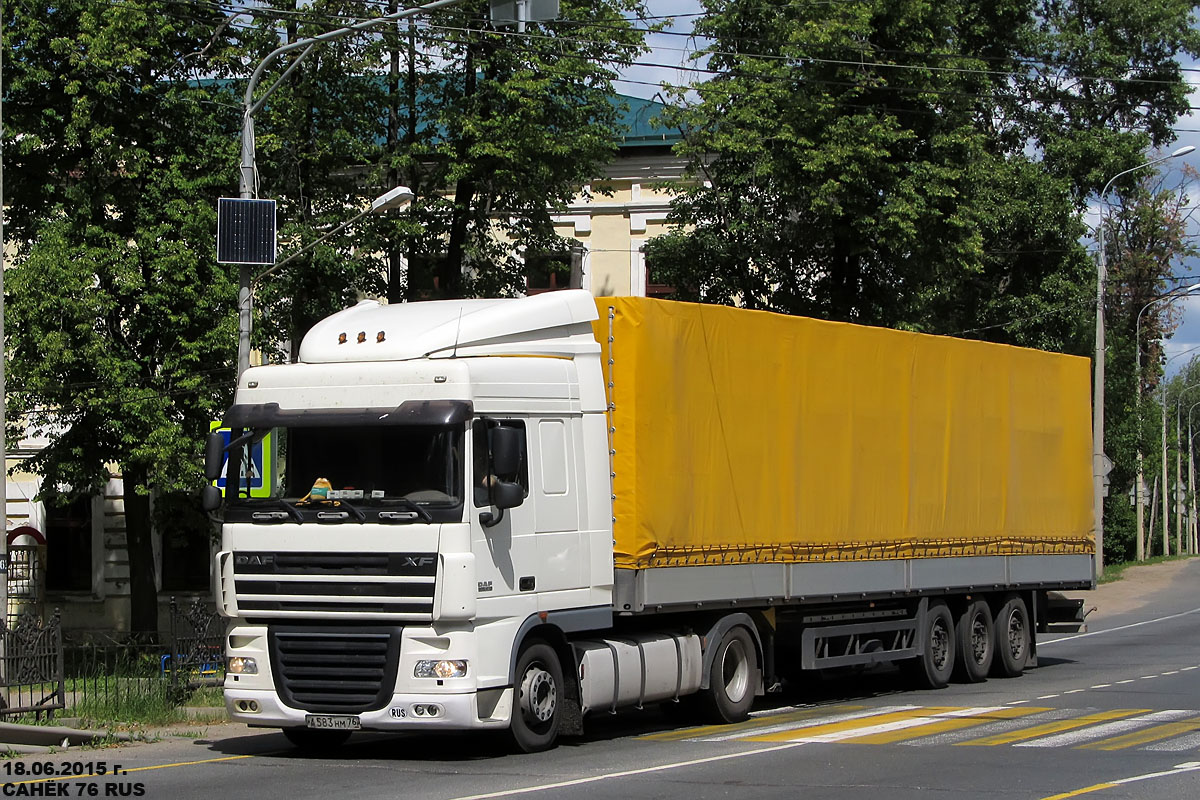 Ярославская область, № А 583 НМ 76 — DAF XF105 FT