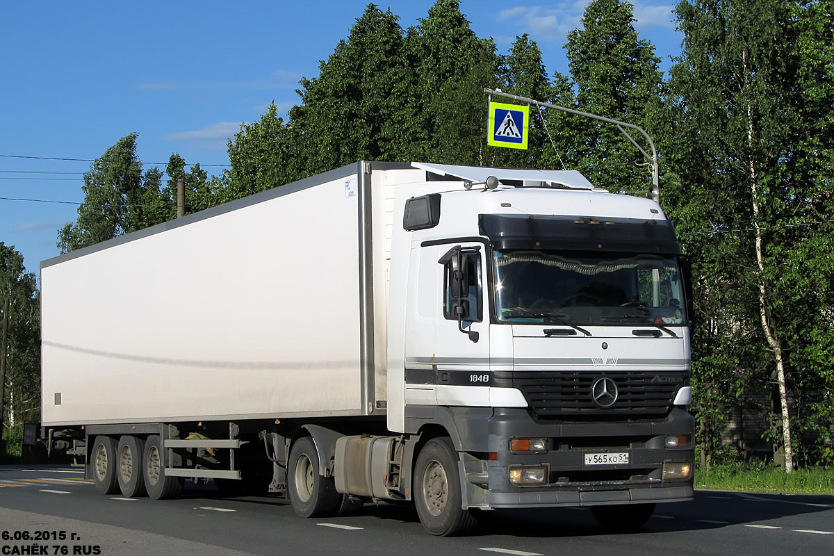 Мурманская область, № У 565 КО 51 — Mercedes-Benz Actros ('1997) 1848