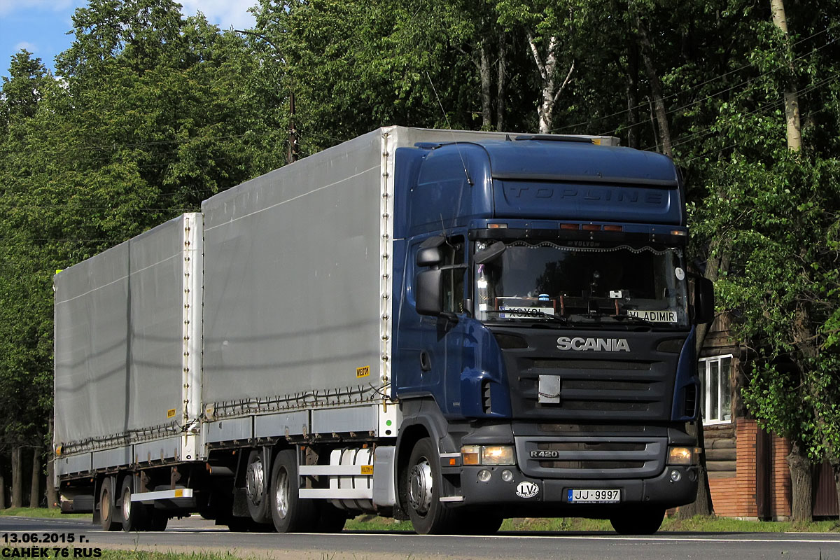 Латвия, № JJ-9997 — Scania ('2004) R420