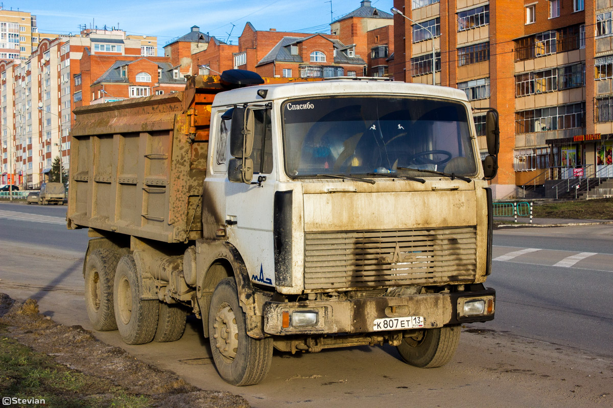 Мордовия, № К 807 ЕТ 13 — МАЗ-5516 (общая модель)