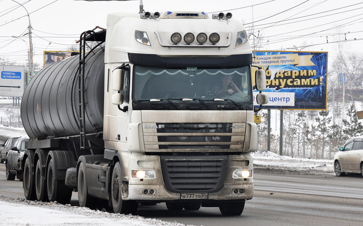 Омская область, № Н 777 ТО 55 — DAF XF105 FT