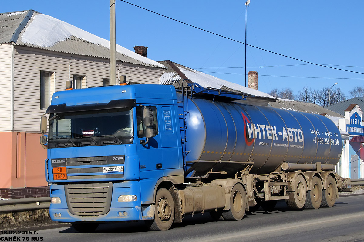 Москва, № Е 728 МК 777 — DAF XF105 FT