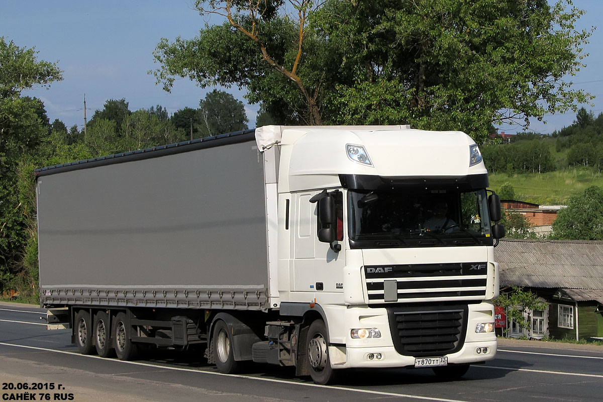 Брянская область, № Т 870 ТТ 32 — DAF XF105 FT