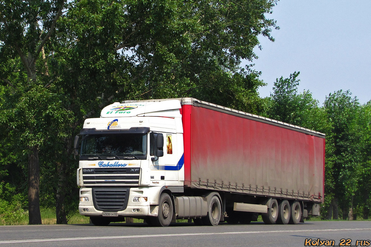 Алтайский край, № Н 008 ТМ 22 — DAF XF105 FT