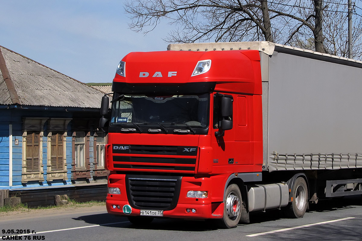 Вологодская область, № В 141 ОЕ 35 — DAF XF105 FT