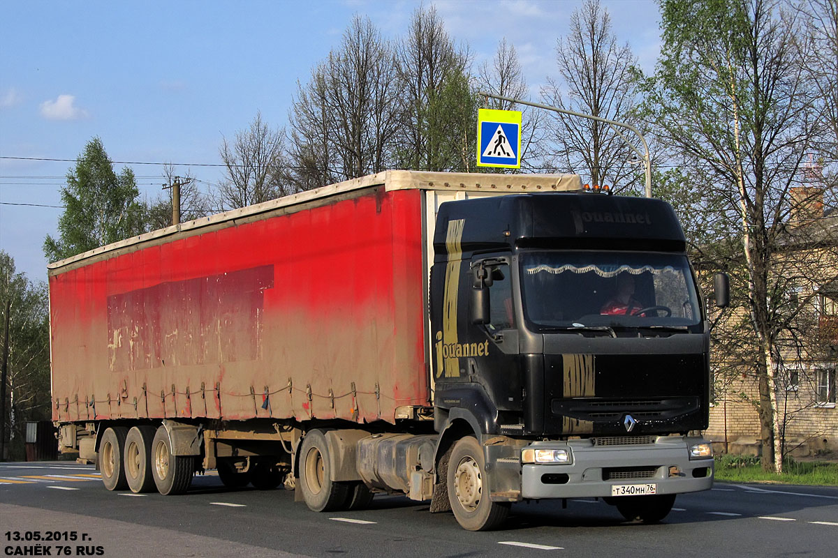 Ярославская область, № Т 340 МН 76 — Renault Premium ('1996)