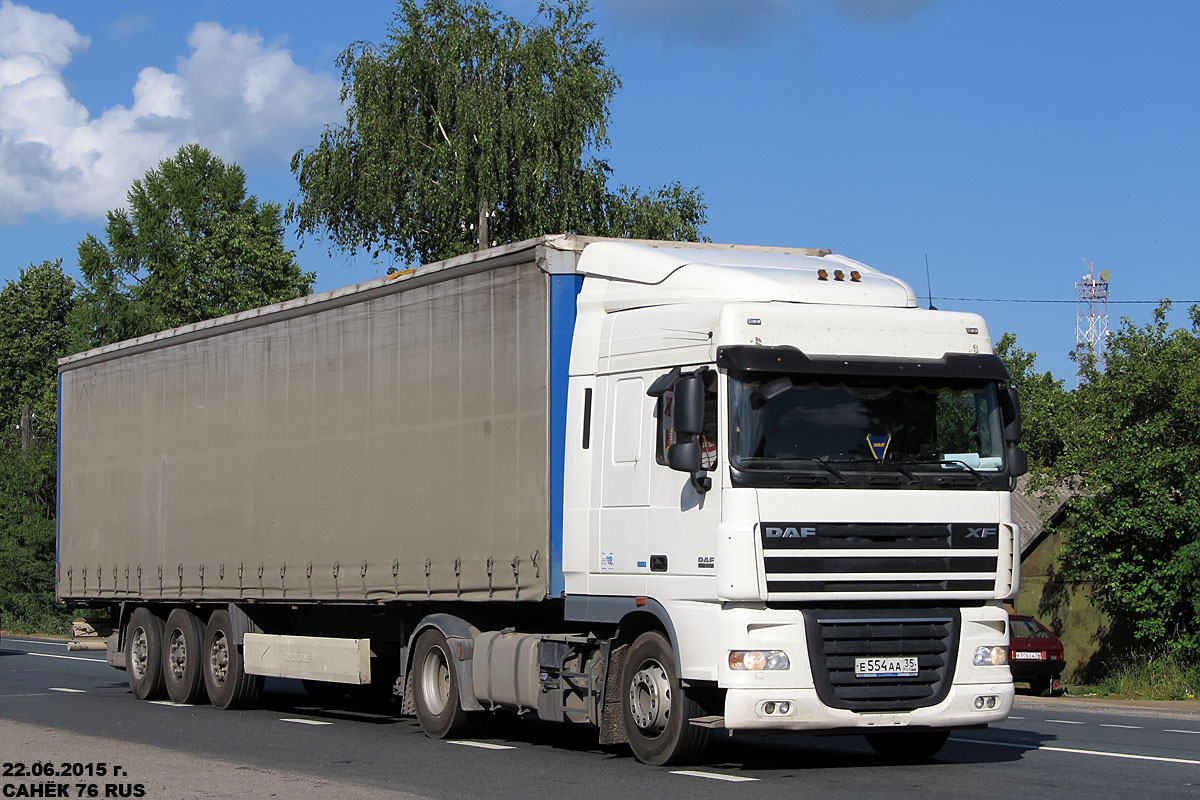 Вологодская область, № Е 554 АА 35 — DAF XF105 FT