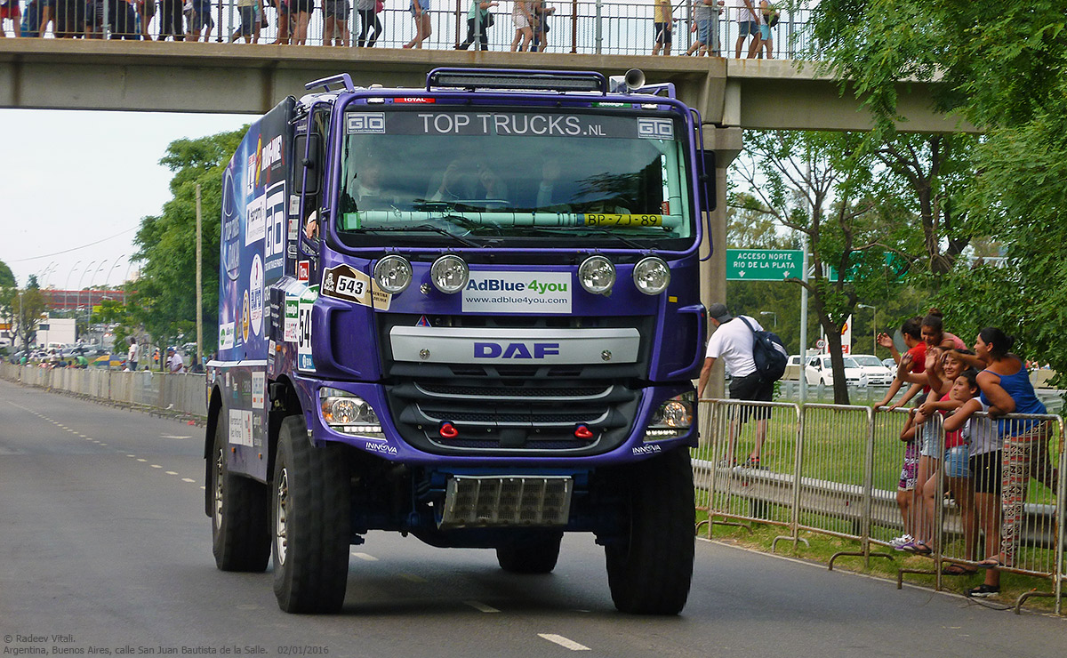 Нидерланды, № BP-ZJ-89 — DAF (общая модель); Ралли Дакар (Аргентина)