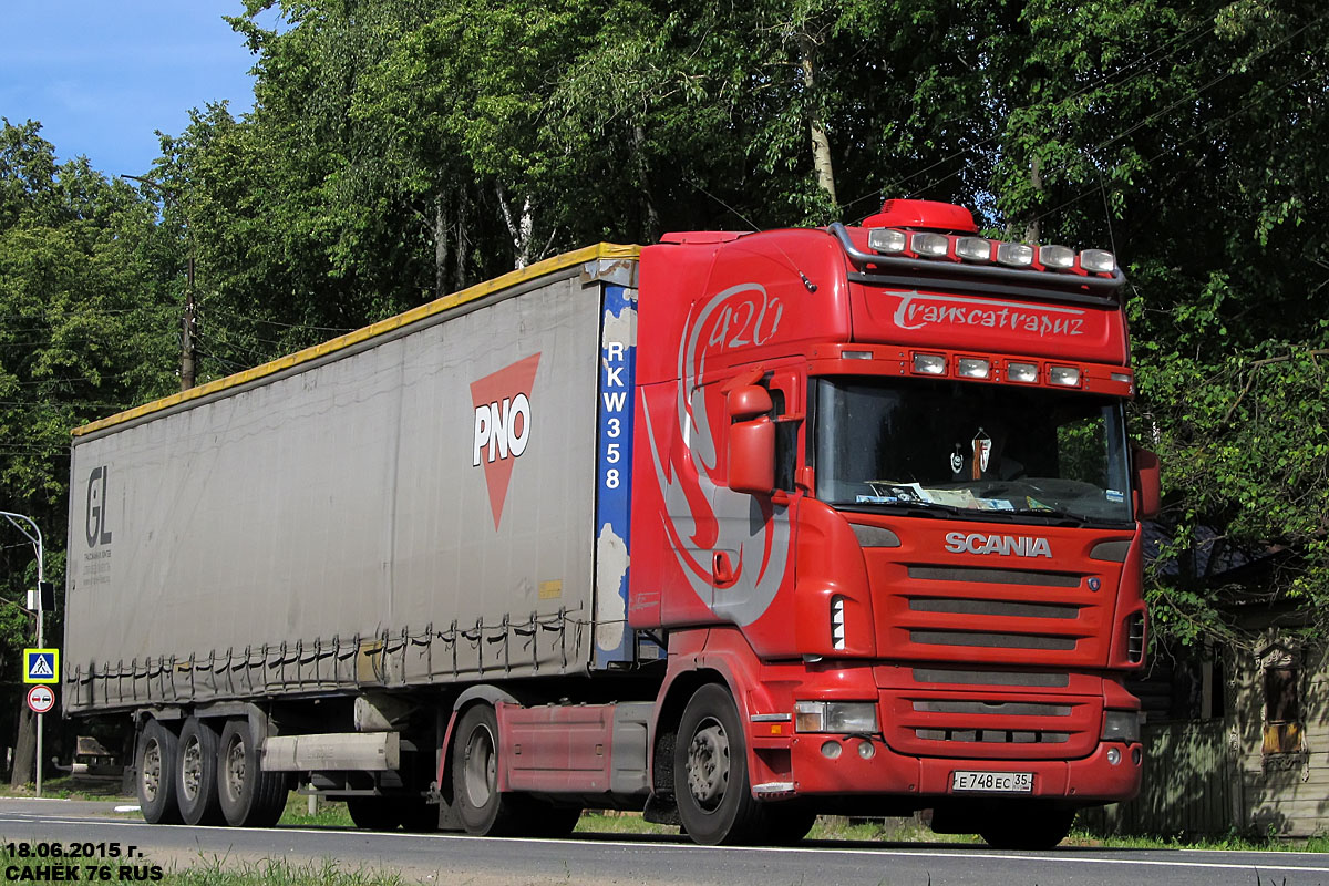 Вологодская область, № Е 748 ЕС 35 — Scania ('2004, общая модель)